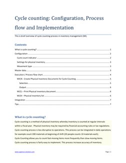 SAP Cycle Counting Process Overview | PDF | Inventory | Business Process