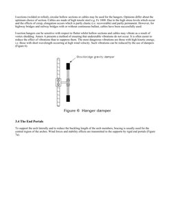 I-sections (welded or rolled), circular hollow sections or cables may be used for the hangers. Opinions differ about the 
opt