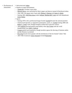 • The Business of 
Amusement
• Had aristocratic lodges
• Popular on-stage entertainment:
◦ Vaudeville
 
 's acrobats coarse j