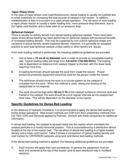 Catalyst Reactor Loading Guidelines | PDF | Density | Chemical Reactor