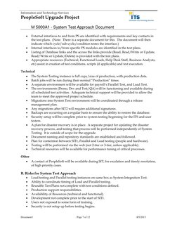 Information and Technology Services 
PeopleSoft Upgrade Project 
 
M 5000A1 - System Test Approach Document    
 
 
Document1