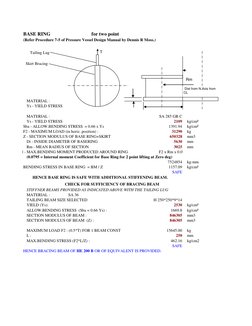 Skirt Support Design for Pressure Vessels | PDF | Bending | Beam ...