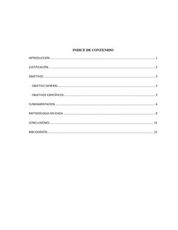 INDICE DE CONTENIDO 
INTRODUCCIÓN .....................................................................................