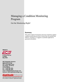 Use of this document is governed by the terms 
and conditions contained in @ptitudeXchange. 
Summary 
This article explor