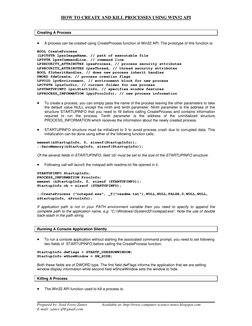 Creating and Terminating Win32 Processes | PDF | Command Line Interface ...