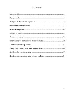 iii
CONTENIDO
Introducción ....................................................................................... i