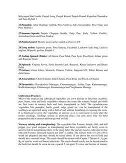 Kalyanpur Hari Lambi, Punjab Long, Punjab Komal, Punjab Round, Rajendra Chamatkar 
and Pusa Hybrid 1. 
 
21.Pumpkin: Arka Cha