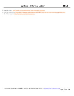 Prepared by: Teacher Nuha, SAMBBST, Selangor. This material can be viewed @ http://teachernuha.blogspot.com/
Writing – Inform