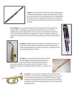 Instrumentos de Viento: Nombres y Tipos | PDF | Fagot | Instrumentos de ...