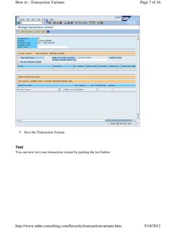 Creating Transaction Variants in SAP | PDF | System Software | Computing