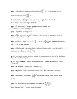 page 119 Problem 23, the expression Log 2cos
2
θ
θ ⎛
⎞
⎜
⎟
⎝
⎠
 if…   is wrong and must be 
replaced with Log 2cos 2
θ
⎛
⎞
⎜