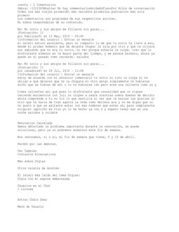 cuenta | 2 Comentarios 
Umbral -1012345Mostrar No hay commentariosAnidadoPlanoPor Hilos de conversación 
Orden Los más viejos