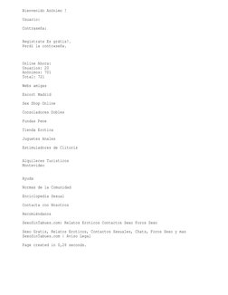 Bienvenido Anónimo !
Usuario:
Contraseña:
Regístrate Es grátis!.
Perdí la contraseña.
Online Ahora: 
Usuarios: 20  
Anónimos: