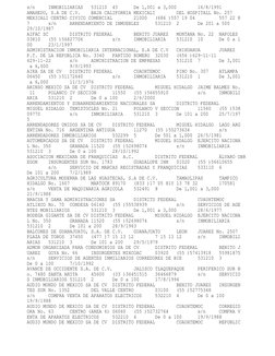 s/n
INMOBILIARIAS
531210
43
De 1,001 a 3,000
16/8/1991
AMAHEDU, S.A DE C.V.
BAJA CALIFORNIA MEXICALI
DEL HOSPITALL No. 257
ME