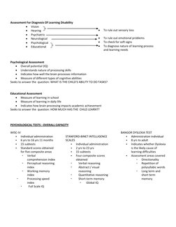 Learning Disability Assessment Tools | PDF | Learning Disability | Dyslexia