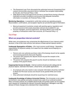 •
The Equipment Loan Form documents the authorized removal of equipment from 
campus and provides assurance that an individua