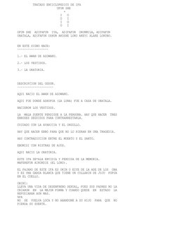 TRATADO ENCICLOPEDICO DE IFA
                       OFUN SHE
                           +
                         I