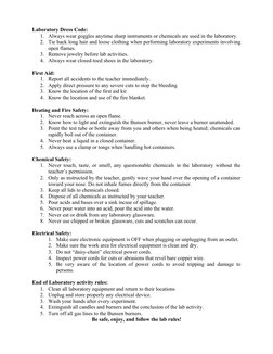Laboratory Safety Signs and Rules | PDF