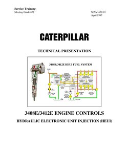Service Training
Meeting Guide 672
SESV1672-01
April 1997
TECHNICAL PRESENTATION
3408E/3412E ENGINE CONTROLS
HYDRAULIC ELECTR