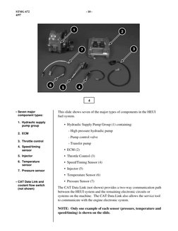 STMG 672
- 10 -
4/97
• Seven major
component types:
1.  Hydraulic supply
pump group
2.  ECM
3.  Throttle control
4.  Speed/ti