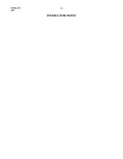 INSTRUCTOR NOTES
STMG 672
- 6 -
4/97

