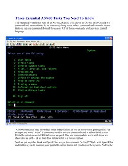 Essential AS/400 Tasks for Excel Users | PDF | Ibm System I | Microsoft ...