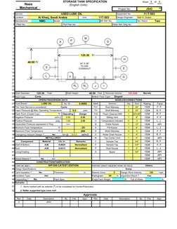 Spec Tank Api 650 API 650 Storage Tank Design Specs | PDF | Foot (Unit) | Shell (Projectile)