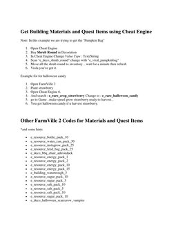 FarmVille 2 Cheat Engine Guide | PDF | Computing