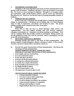 2. 
TELEPHONIC CONVERSATION 
 
Telephone is the most important used means of Oral communication in the 
present world of busi