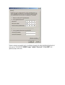 Vamos a nuestro navegador web, y escribimos la puerta de enlace predeterminada que en 
este caso es "10.36.36.36" SORRY Log