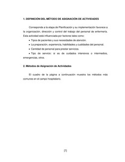 [7] 
 
1. DEFINICIÓN DEL MÉTODO DE ASIGNACIÓN DE ACTIVIDADES 
 
  
Corresponde a la etapa de Planificación y su implementació