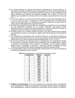 10. Los mayas emplearon un sistema de numeración sobresaliente en muchos aspectos, ya 
que aparte de emplear la notación posi