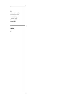 Diagrama No. 911
Diagrama de metodo: Presente
Diagrama por: Miguel Prado
Hoja 1 de 1
da interna Jones & Lamson
Tiempo muerto
