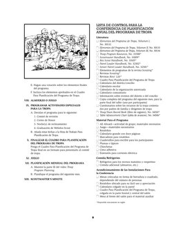 9
	
E. Hagan una votación sobre los elementos finales 
del programa.
	
F. Incluya los elementos aprobados en el Cuadro 
P