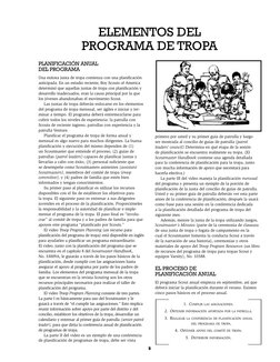 5
Planificación Anual  
del Programa
Una exitosa junta de tropa comienza con una planificación 
anticipada. En un estudio rec