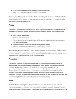  
Is your product is superior to the competitor's product or services? 
 
What is your competitive advantage and core compe