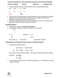 Grade 11 Acids and Bases Notes | PDF | Acid | Ph