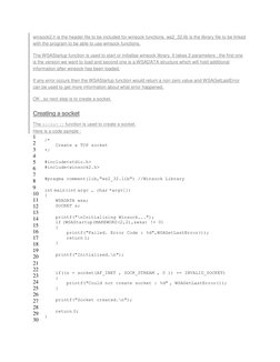 Winsock Programming for C Developers | PDF | Network Socket | Port ...