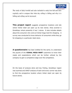 Impact of Marketing at Vishal Mega Mart | PDF | Gross Margin | Retail