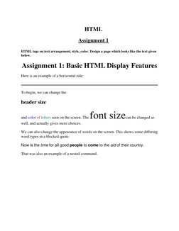 Beginner HTML Assignments Guide | PDF | Html Element | Html