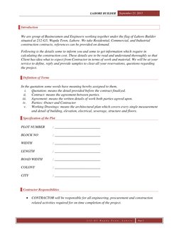 Masonry Contract.pdf Lahore Builder Construction Contract | PDF | Wall | Mortar (Masonry)