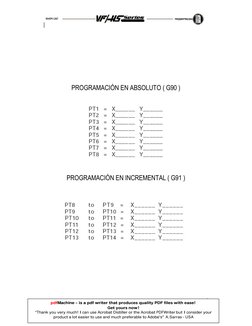 |
 
 
4
 
 
 
 
 
 
 
 
 
PROGRAMACIÓN EN ABSOLUTO ( G90 ) 
 
 
 
 
 
PROGRAMACIÓN EN INCREMENTAL ( G91 )