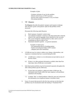 P:\website\career\orientation\orientation\make PDF\DAR Charting Guidelines.doc 
Page 3 
 
GUIDELINES FOR DAR CHARTING (Cont.)