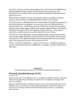 Gary Sims wrote an excellent and in-depth review of FreeNAS  (http://www.freenas.org/) (http://www.freenas.org/) (http://www.