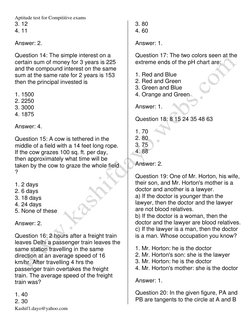 100 Aptitude Test Questions for Exams | PDF | Speed | Test (Assessment)