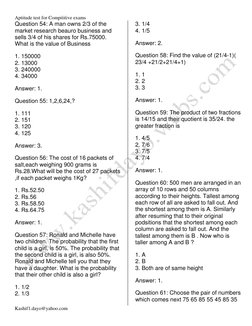 100 Aptitude Test Questions for Exams | PDF | Speed | Test (Assessment)