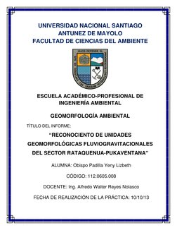 UNIVERSIDAD NACIONAL SANTIAGO 
ANTUNEZ DE MAYOLO 
FACULTAD DE CIENCIAS DEL AMBIENTE 
 
 
 
ESCUELA ACADÉMICO-PROFESIONAL DE