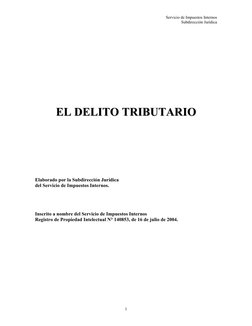 Servicio de Impuestos Internos 
 
 
Subdirección Jurídica 
  
  
  
  
  
  
  
  
  
  
EELL  DDEELLIITTO
O  TTRRIIBBUUT