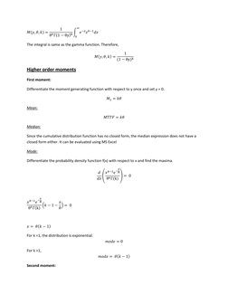 0, B,  
1
θ
Γ1 ? θy  FC
C


 
The integral is same as the gamma function. Therefore,  
0, B,  
1
1 ? θy