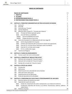 Manual Rigger Nivel A
i
INDICE DE CONTENIDOS
Diseñado por U.M.E., derechos reservado